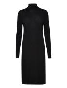 Calvin Klein Extra Fine Wool High-Nk Dress Svart