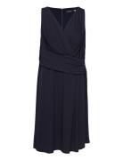 Lauren Women Str Matte Jersey-Dress Marinblå