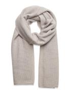 Lauren Ralph Lauren Wool-Cashmere Waffle-Knit Wrap Scarf Grå