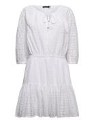 Lauren Ralph Lauren Eyelet-Embroidered Cotton Dress Vit