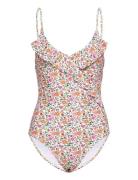 Becksöndergaard Anemona Bly Frill Swimsuit Korall