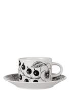 Paratiisi Cup 0.28L Black Home Tableware Cups & Mugs Tea Cups White Ar...