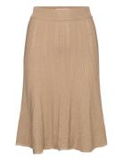 REMAIN Birger Christensen Knit Flared Mini Skirt Beige