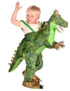 Den Goda Fen Jump-In Dinosaur Costume Grön