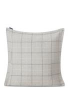 Lt Gray/Dove Checked Cotton Flannel Pillowcase Home Textiles Bedtextil...