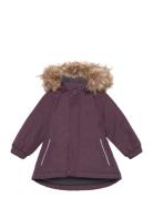 Color Kids Parka W. Fake Fur Lila