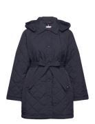 Tommy Hilfiger Quilted Lw Padded Coat Marinblå