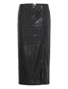 YAS Yasdarkness Hw Midi Skirt - Show Svart