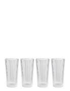 Pilastro Long Drink Glass 0.3 L. 4 Pcs Clear Home Tableware Glass Cock...