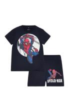 Name It Nmmnow Spiderman Ss Nightset Noos Mar Marinblå