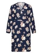 ONLY Carmakoma Carnova Ditte Life Ls Wrap Dress Aop Blå