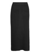 Davida Cashmere Rib A-Line Skirt Svart