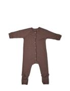 Smallstuff Night Suit, Rose Brown Drop Needle, Merino Wool Brun