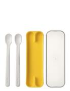 Madeske Mio 2Stk Home Meal Time Cutlery Yellow Mepal