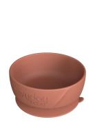 Silic Suction Bowl Nature Red Home Meal Time Plates & Bowls Bowls Pink...