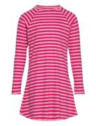 Little Pieces Pkdora Ls O-Neck Rib Dress Noos Rosa