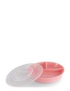 Twistshake Divided Plate 6+M Pastel Pink Home Meal Time Plates & Bowls...
