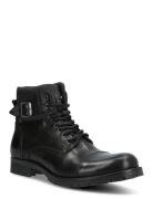 Jack & J S Jfwalbany Leather Anthracite Sn Svart