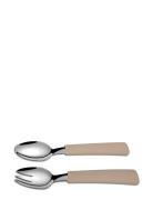 Spoon & Fork Set Earth Brown Home Meal Time Cutlery Beige That's Mine