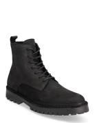 Selected Homme Slhricky Nubuck Lace-Up Boot B Svart