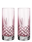 Crispy Topaz Highball Glas Home Tableware Glass Cocktail Glass Pink Fr...