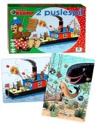 Rasmus Klump - 2 Puzzles Mary Toys Puzzles And Games Puzzles Multi/pat...