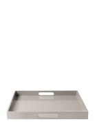 Mojoo Lux Lacquer Tray W/Handle Beige