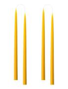 Kunstindustrien Hand Dipped Candles, 4 Pack Gul