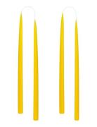 Kunstindustrien Hand Dipped Candles, 4 Pack Gul