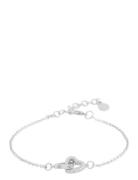 SNÖ Of Sweden Connected Chain Brace Heart S/Clear Silver