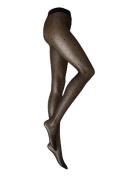 Falke Women Dot 15 Denier Transparent Matt Svart