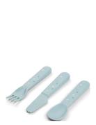 Foodie Cutlery Set Happy Dots Home Meal Time Cutlery Blue D By Deer