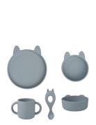 Vivi Silic Set Home Meal Time Dinner Sets Blue Liewood