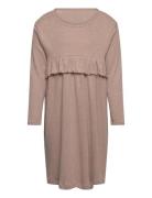 Copenhagen Colors Melange Ruffle Dress Beige