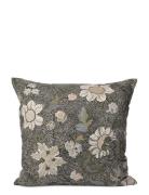 C/C 50X50 Black Flower Linen Home Textiles Cushions & Blankets Cushion...