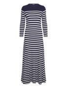 Polo Ralph Lauren Striped Waffle-Knit Dress Marinblå