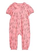 Mini Rodini Cathlethes Aop Jumpsuit Baby Rosa