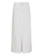 ONLY Onlmerle Hw Lon Slit Stripe Skirt Cc Pnt Vit