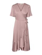 YAS Yasthea 2/4 Midi Wrap Dress S. Noos Rosa