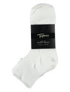 TOPECO Sport Socks, Mid-Cut 4-P, White 40/45 Vit