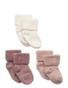 Mp Denmark Cotton Baby Socks - 3-Pack Rosa