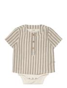 Lil'Atelier Nbmdino Ss Loose Body Shirt Lil Beige