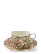 William & Morris Teacup & Saucer – Golden Lily 0.28L Home Tableware Cu...