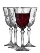 Rødvin 4 Stk. Lyngby Melodia Home Tableware Glass Wine Glass Red Wine ...