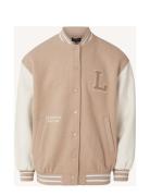 Lexington Clothing Lana Wool Blend Varsity Jacket Beige