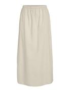 Vila Viemma Hw Midi Skirt/Ka Beige