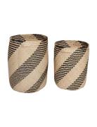 OYOY Living Design Twist Storage Basket - Set Of 2 Beige