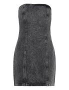 ROTATE Birger Christensen Rhinest Denim Dress Grå