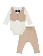 Lindex Set Body Vest Joggers Multi/patterned