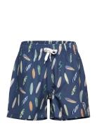 Color Kids Swim Shorts, Aop Marinblå